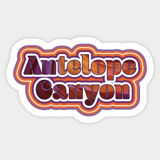 Antelope Canyon Arizona Retro Sticker